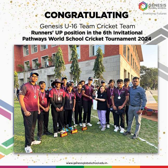 Genesis U-16 Team Cricket Team for Securing The Runners’ UP 